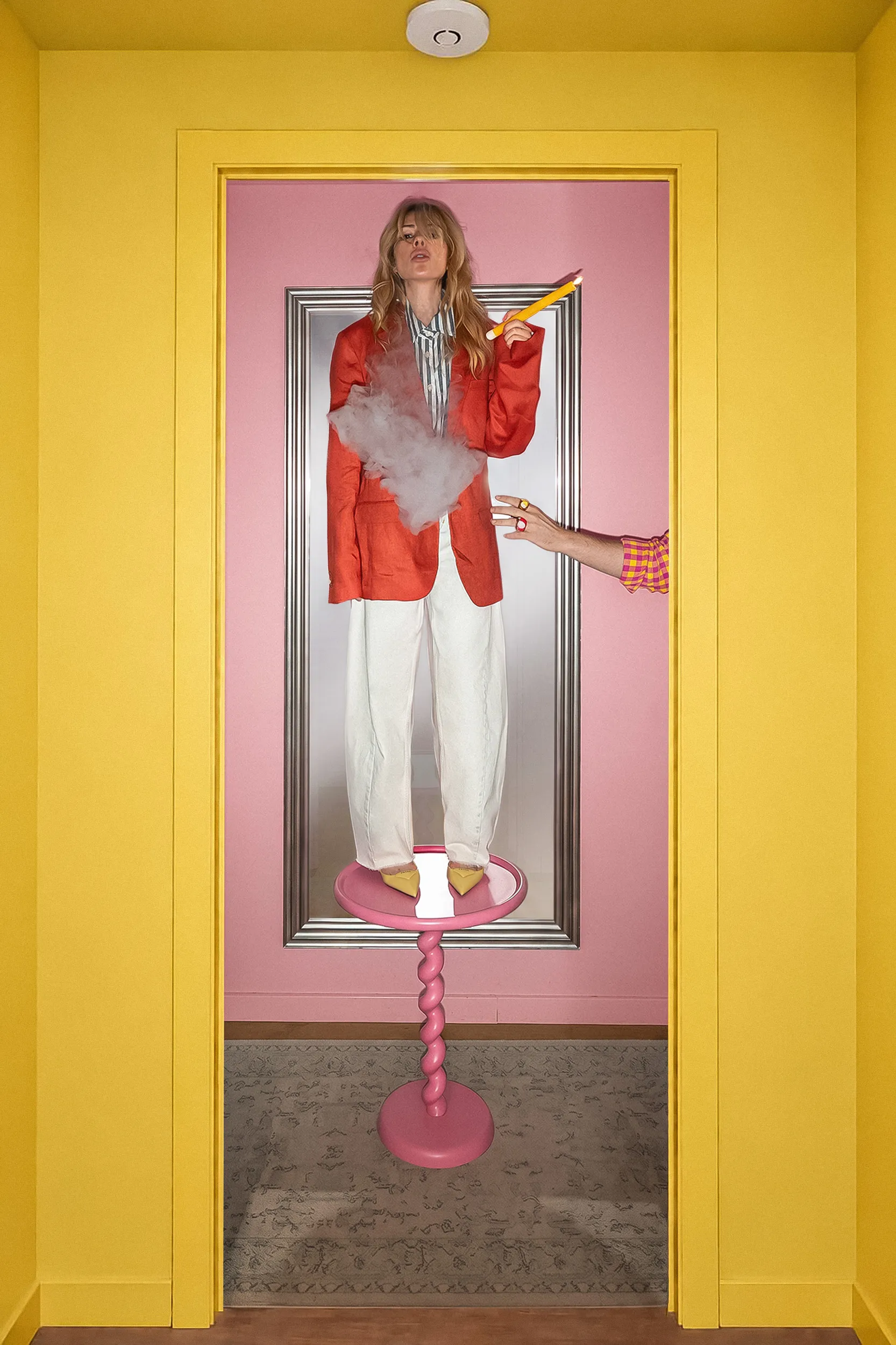 Stressed but dressed — editorial fashion photograph, look 7